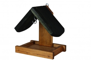 Wall mounted bird feeder - black-brown