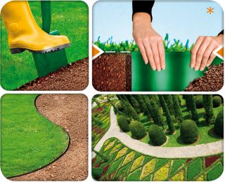 Bruine gazonrand - 20 cm x 9 m - CELLFAST - 
