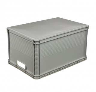 Contentor de transporte Robert em cinzento claro de 64 litros - 