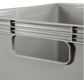 Contentor de transporte Robert em cinzento claro de 64 litros - 