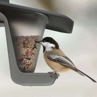 Vogeltisch / Futtertablett Birdyfeed Double - zum Aufhängen an einer Leine oder einem Ast - anthrazitgrau - 