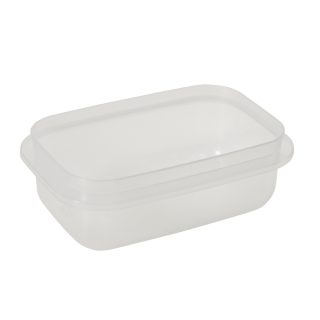 Rectangular 0.6-liter Micro-Clip bekas makanan merah - 