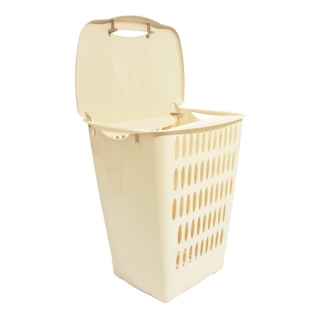 Mosókosár - 45 liter - világos bézs - 