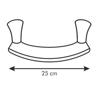 Curved chopping and mincing knife - SONIC - 25 cm