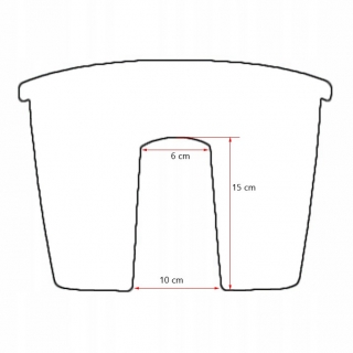 Floreira "Lobelia" - 29 cm - branco-creme - 