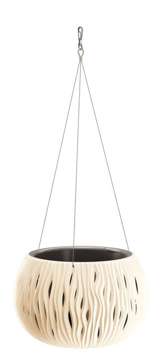 “桑迪碗”圆形悬挂花盆-29厘米-乳白色 - 