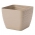 "Sahara petit" square pot casing - 17 cm - cafe latte