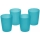 Set of four blue 0.25-litre cups
