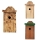 3 wall mounted birdhouses for tits, tree sparrows and flycatchers in various colours