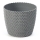 "Magnolia Jersey" round pot casing - 22 cm - grey